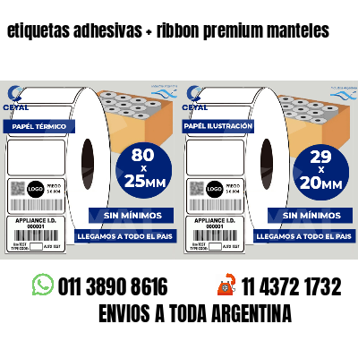 etiquetas adhesivas   ribbon premium manteles