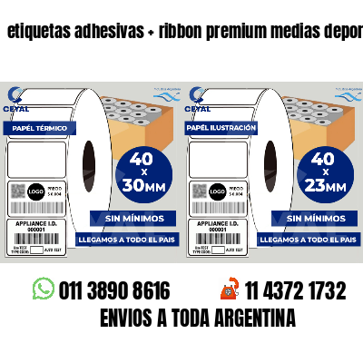 etiquetas adhesivas   ribbon premium medias deportivas