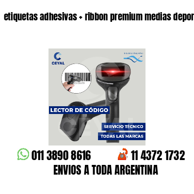 etiquetas adhesivas   ribbon premium medias deportivas