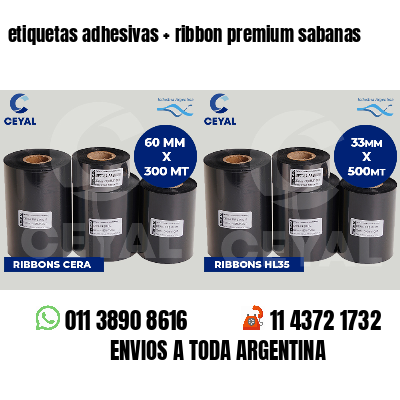 etiquetas adhesivas   ribbon premium sabanas