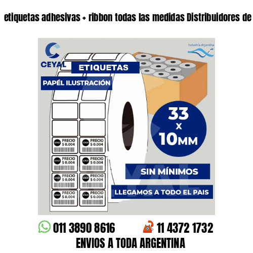 etiquetas adhesivas   ribbon todas las medidas Distribuidores de indumentaria