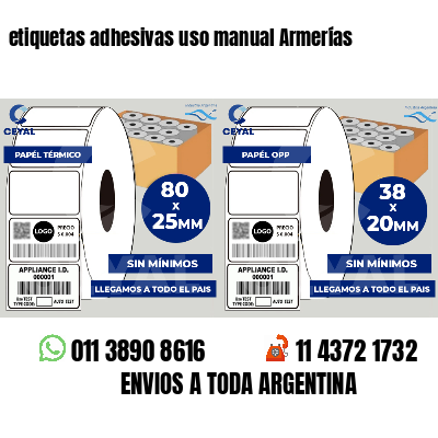 etiquetas adhesivas uso manual Armerías