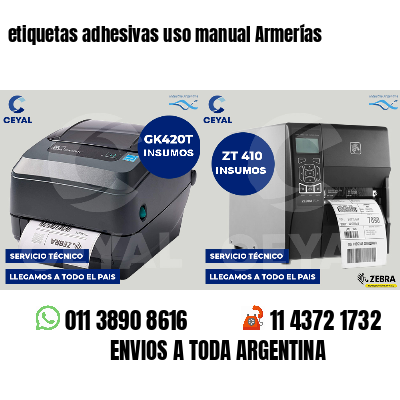 etiquetas adhesivas uso manual Armerías