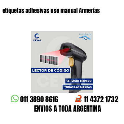 etiquetas adhesivas uso manual Armerías