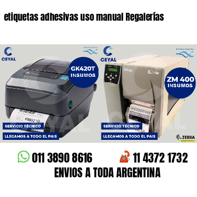 etiquetas adhesivas uso manual Regalerías