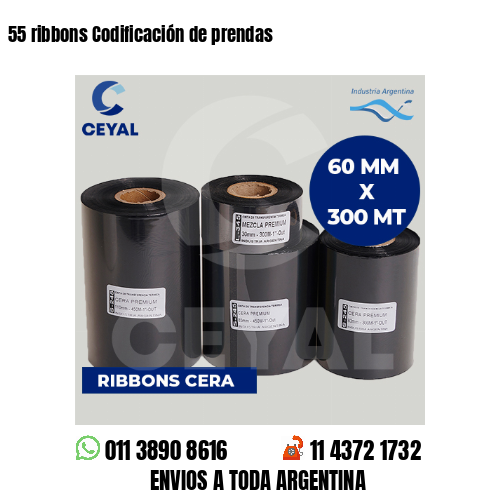 55 ribbons Codificación de prendas