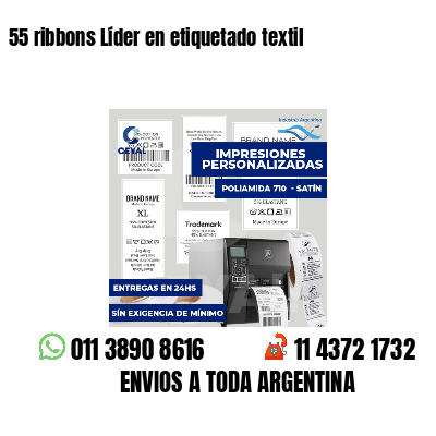 55 ribbons Líder en etiquetado textil