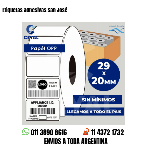 Etiquetas adhesivas San José