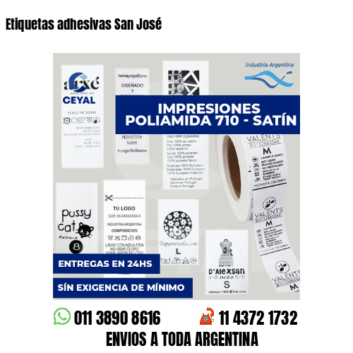 Etiquetas adhesivas San José