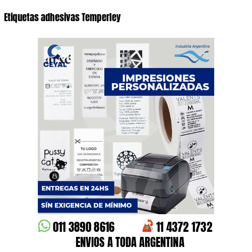 Etiquetas adhesivas Temperley