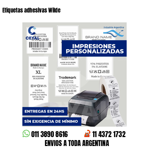 Etiquetas adhesivas Wilde