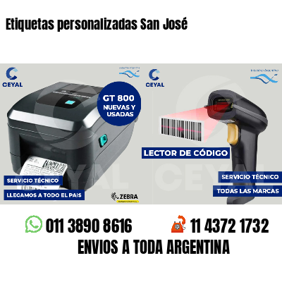 Etiquetas personalizadas San José