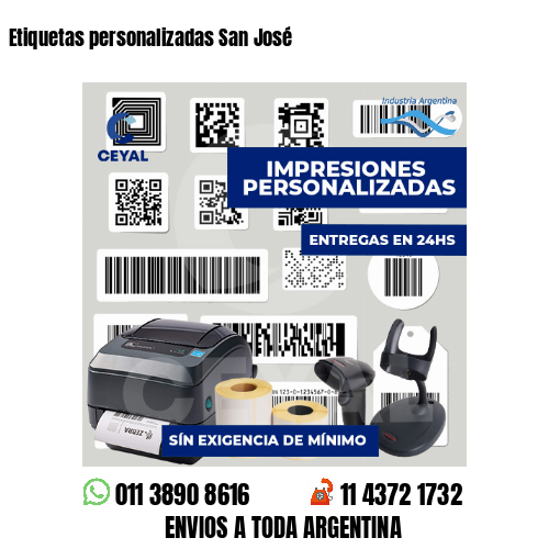 Etiquetas personalizadas San José