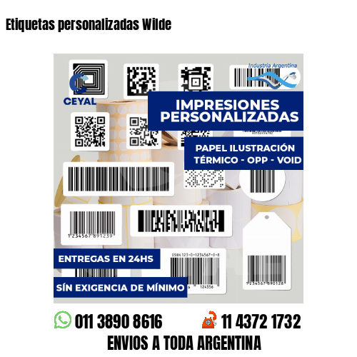 Etiquetas personalizadas Wilde