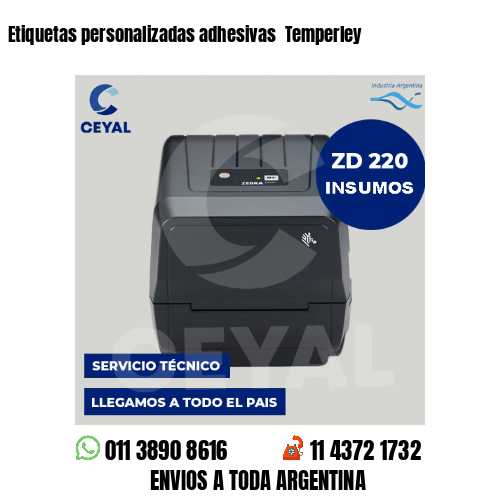 Etiquetas personalizadas adhesivas  Temperley