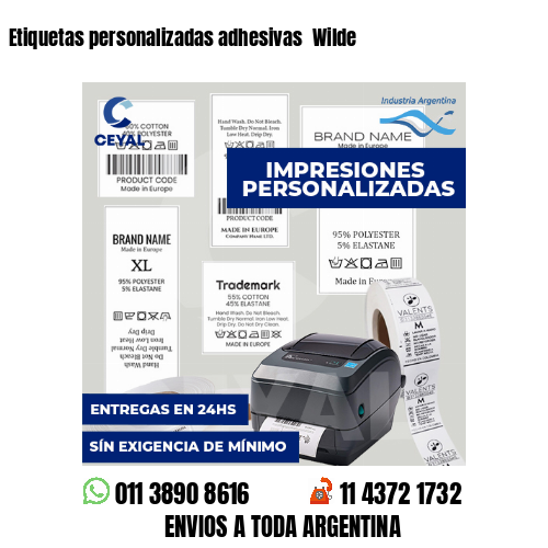 Etiquetas personalizadas adhesivas  Wilde