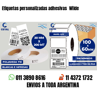 Etiquetas personalizadas adhesivas  Wilde