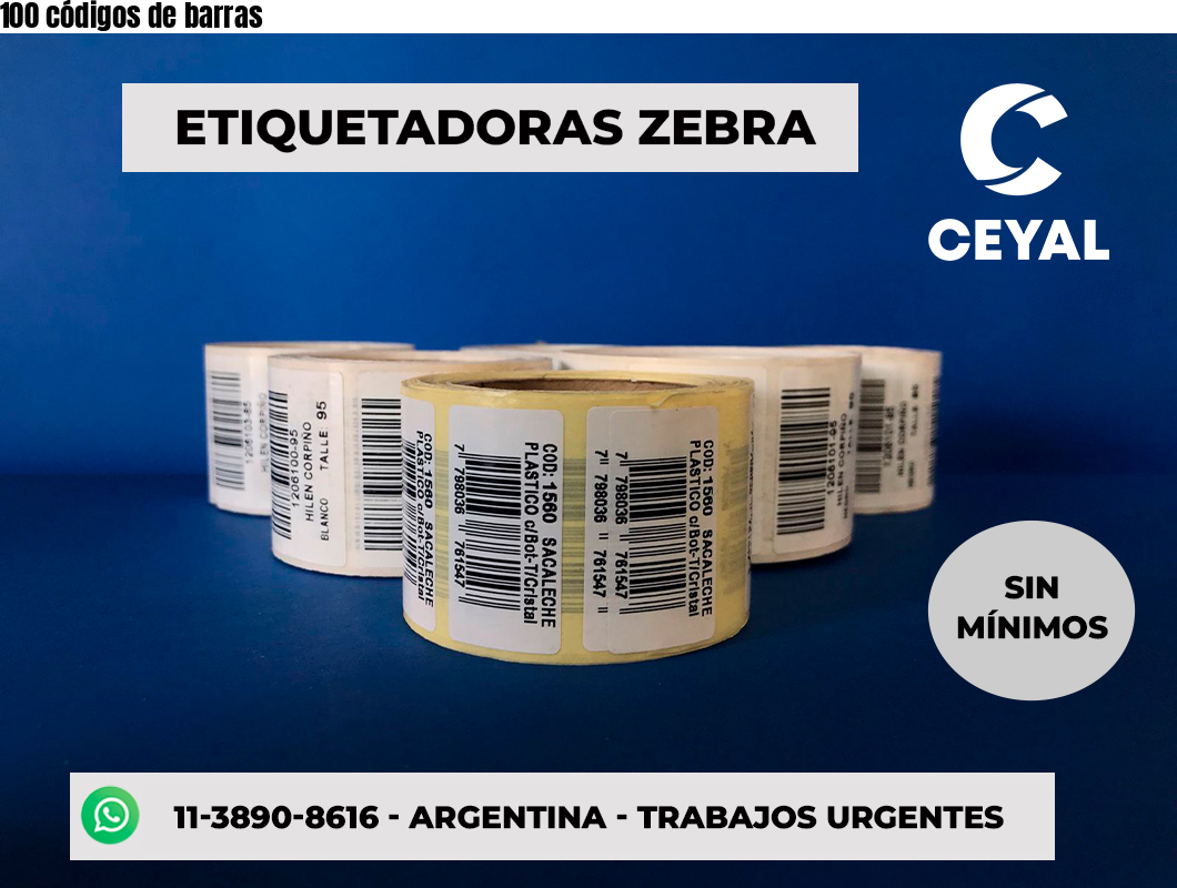 100 códigos de barras