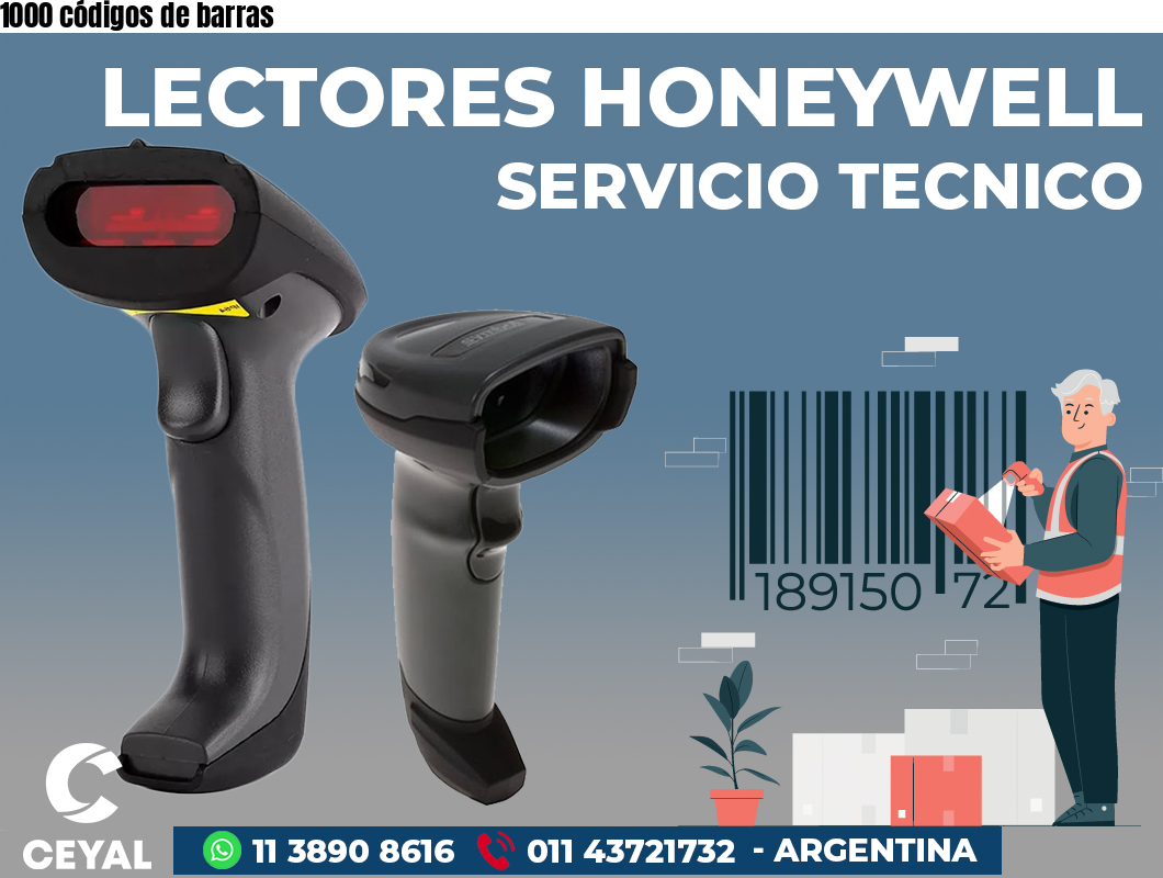 1000 códigos de barras