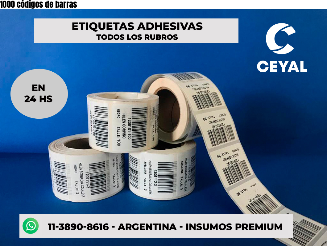 1000 códigos de barras