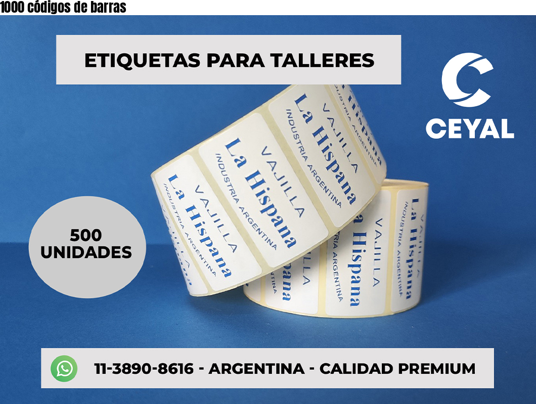 1000 códigos de barras