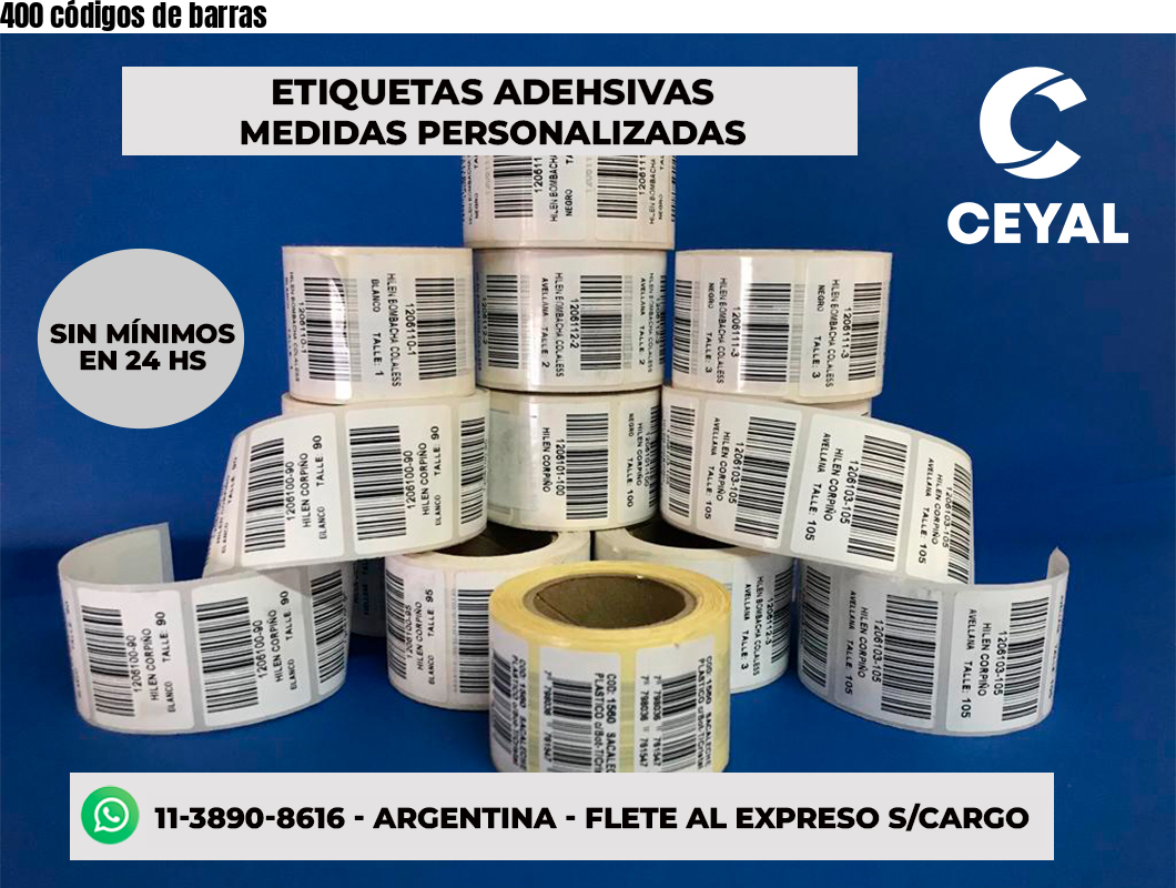 400 códigos de barras