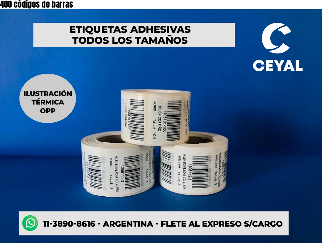 400 códigos de barras