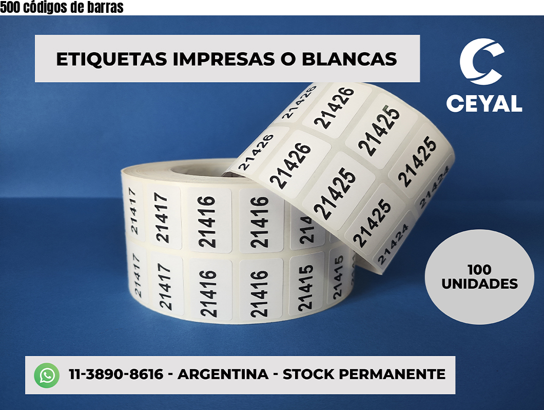 500 códigos de barras