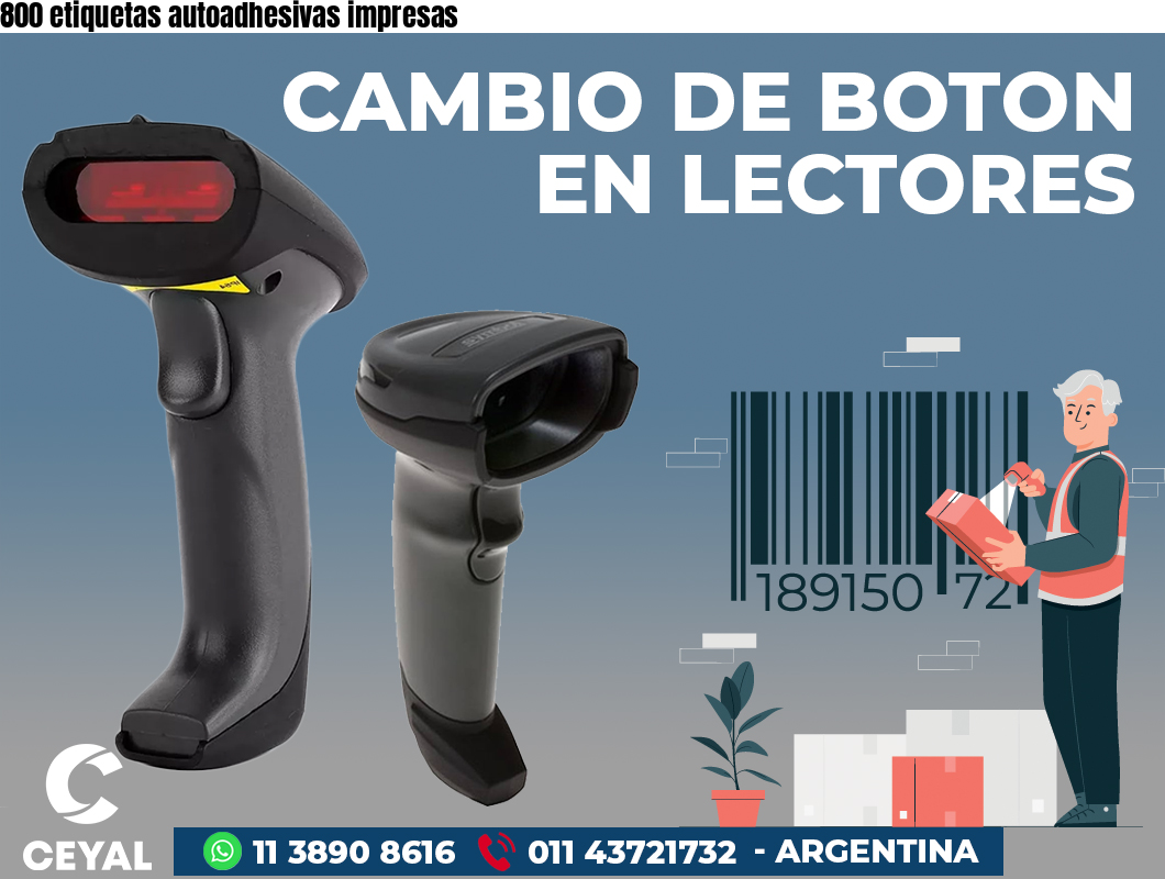 800 etiquetas autoadhesivas impresas