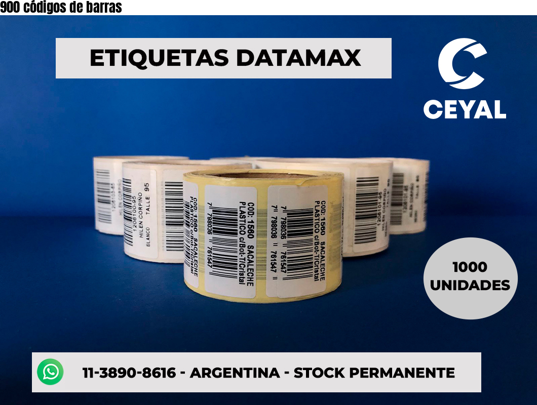 900 códigos de barras