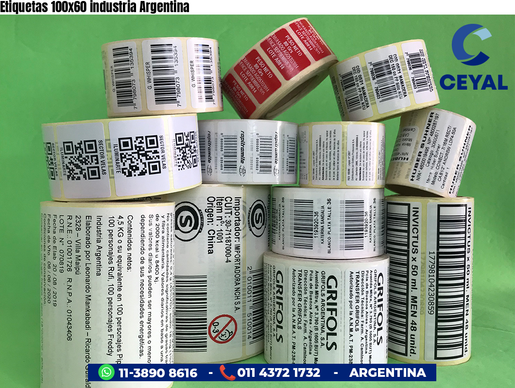 Etiquetas 100x60 industria Argentina