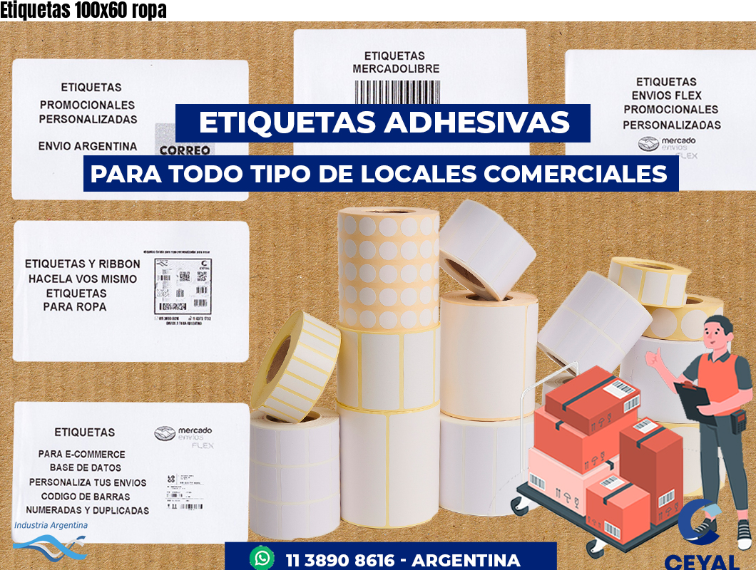 Etiquetas 100x60 ropa