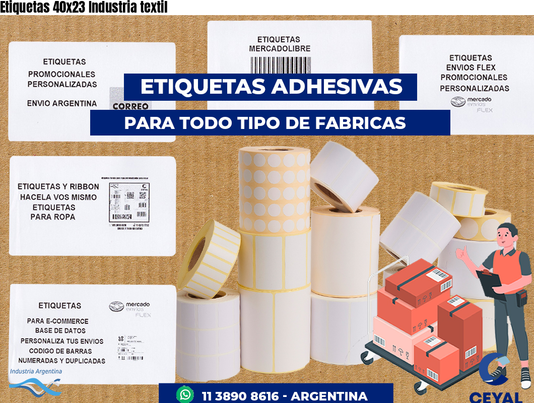 Etiquetas 40x23 Industria textil