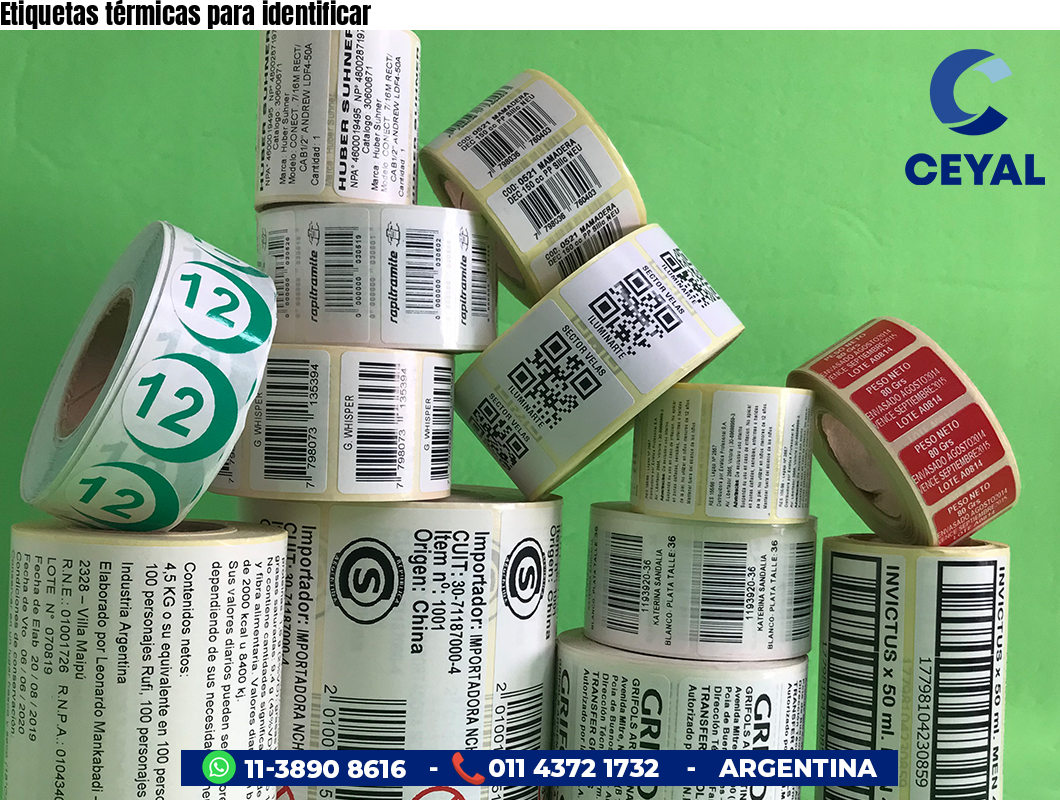 Etiquetas térmicas para identificar