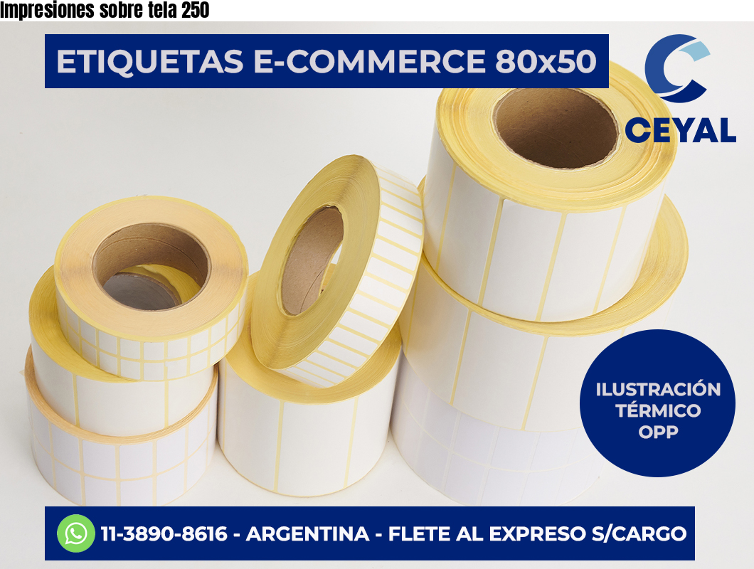 Impresiones sobre tela 250