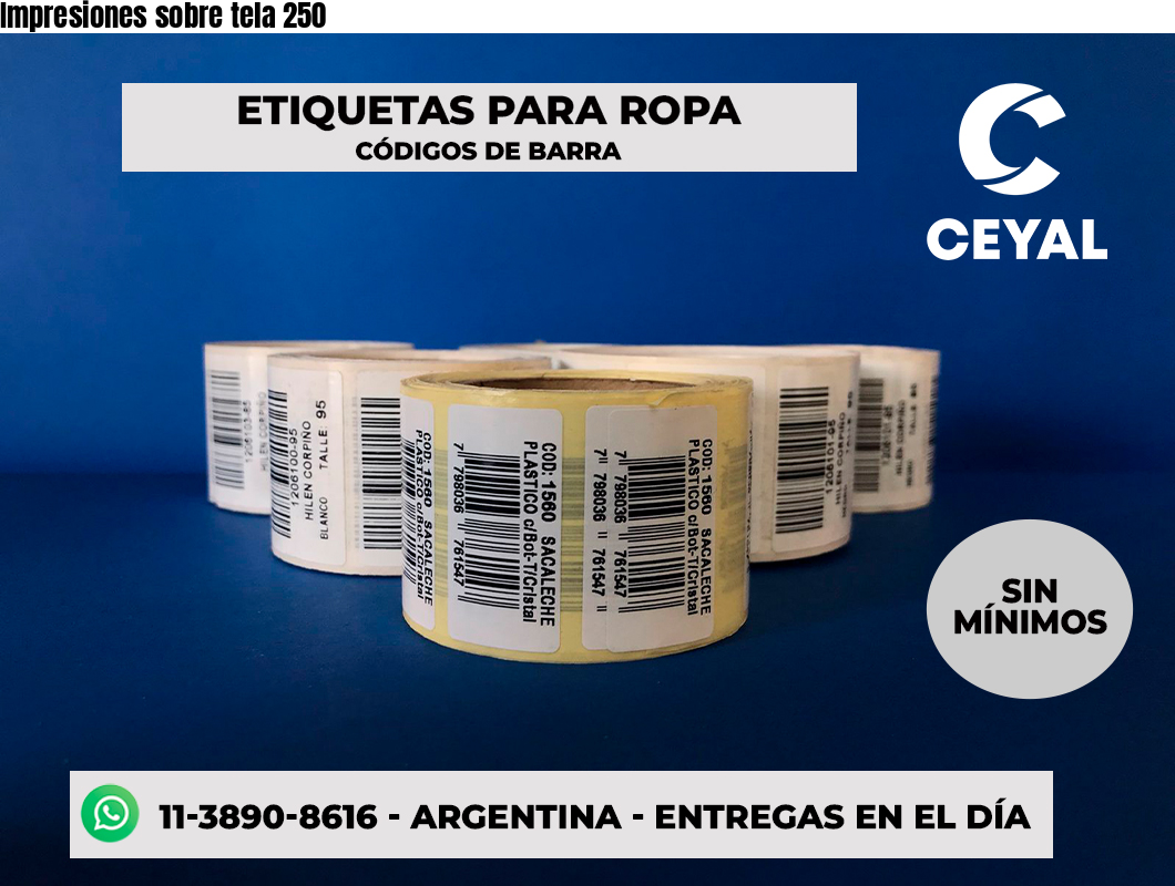 Impresiones sobre tela 250