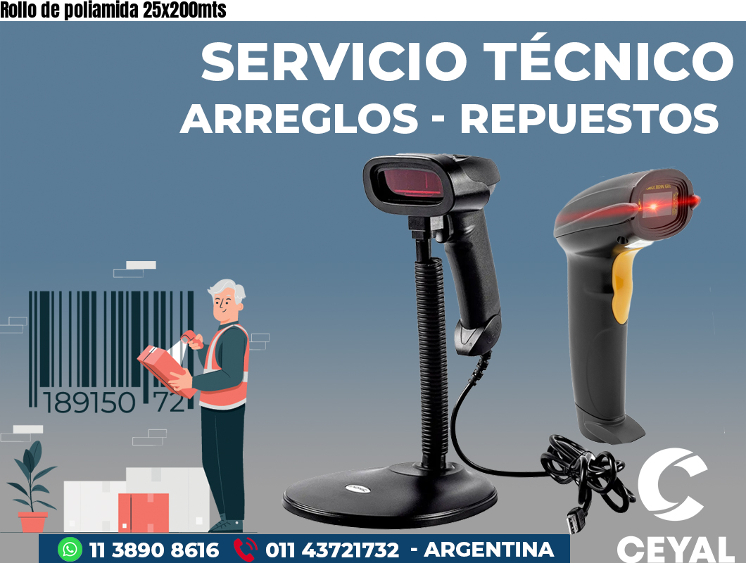 Rollo de poliamida 25x200mts