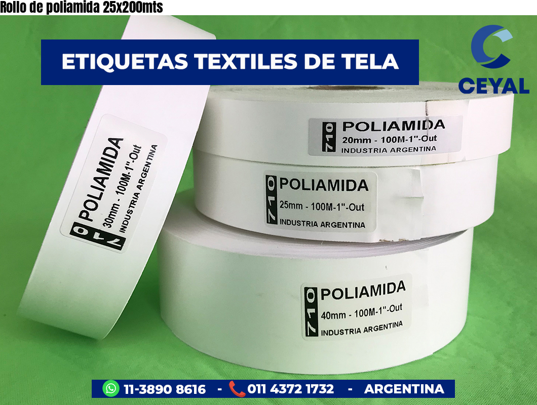 Rollo de poliamida 25x200mts