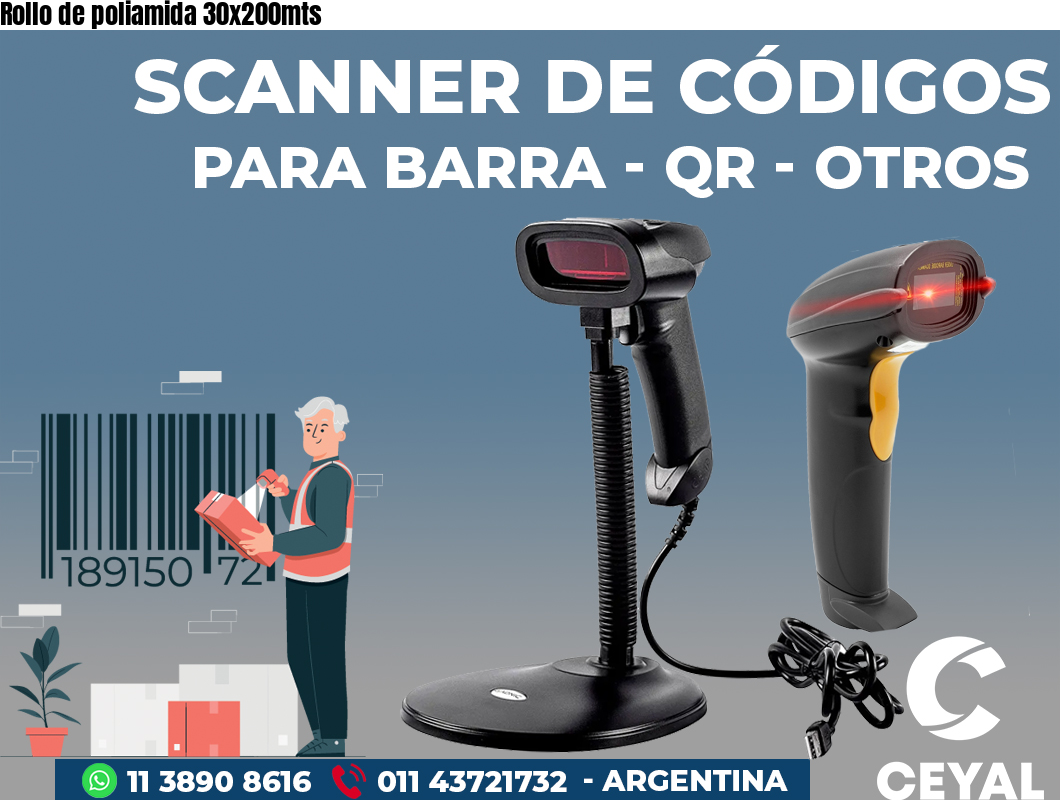 Rollo de poliamida 30x200mts
