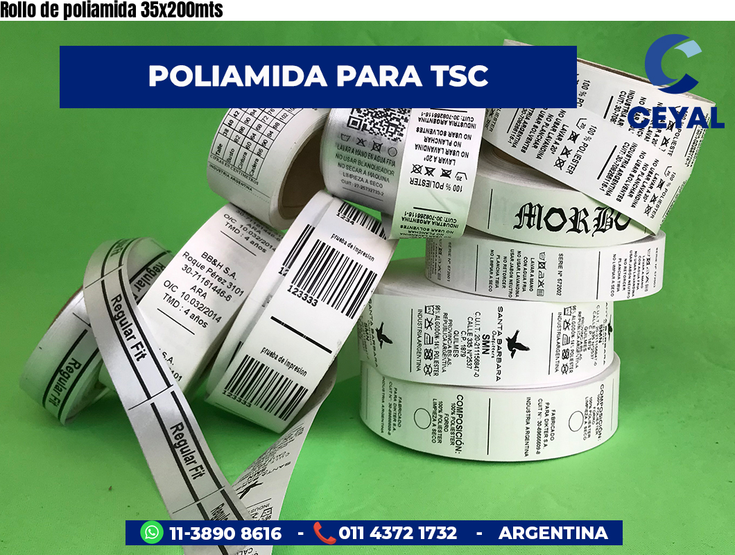 Rollo de poliamida 35x200mts