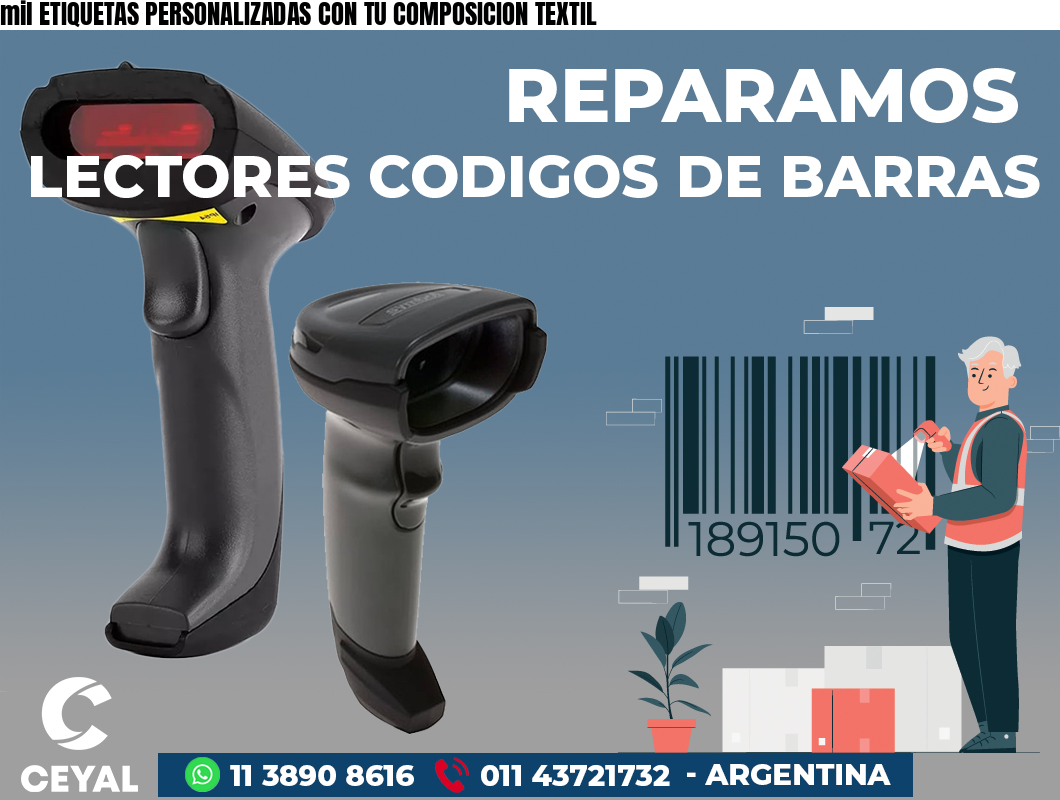 mil ETIQUETAS PERSONALIZADAS CON TU COMPOSICION TEXTIL