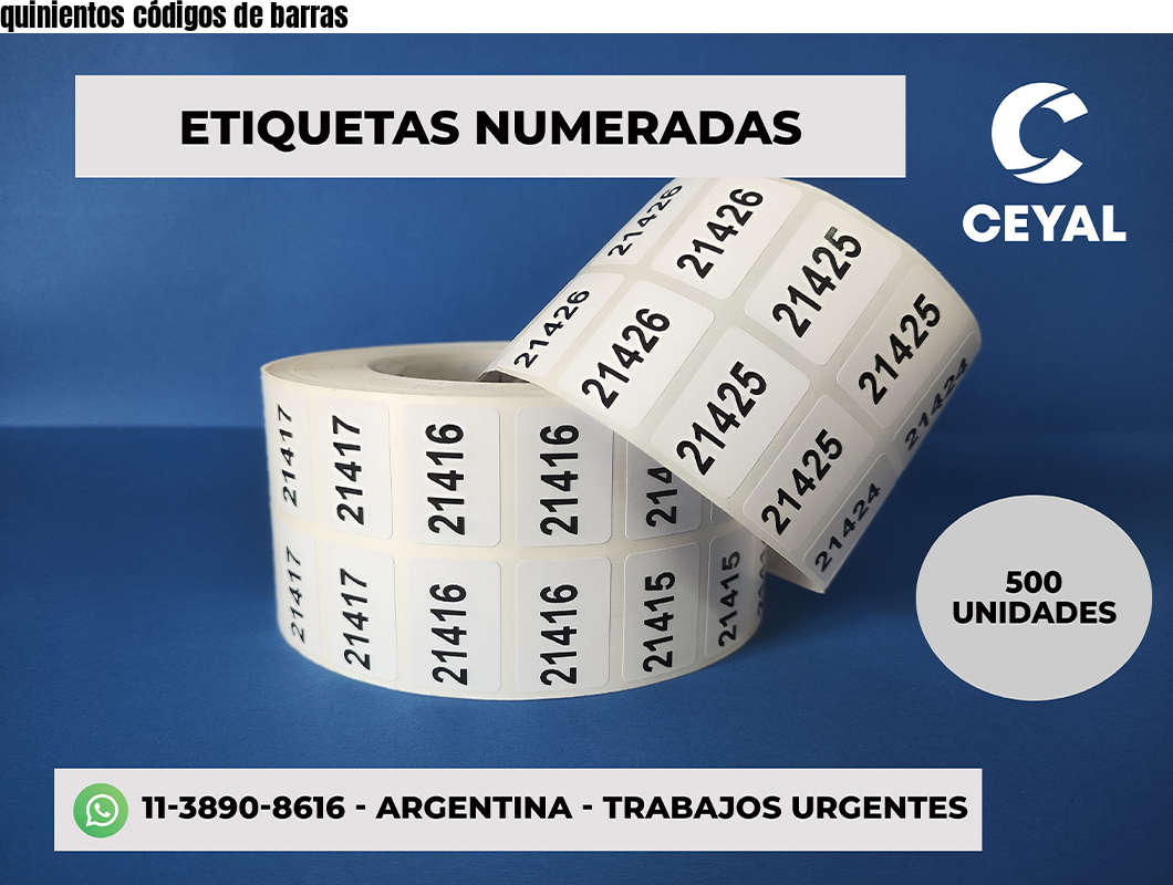 quinientos códigos de barras