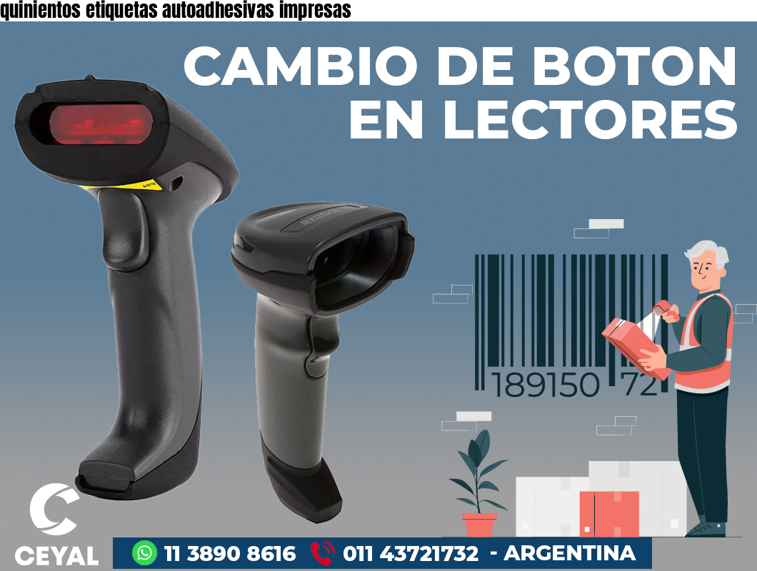 quinientos etiquetas autoadhesivas impresas