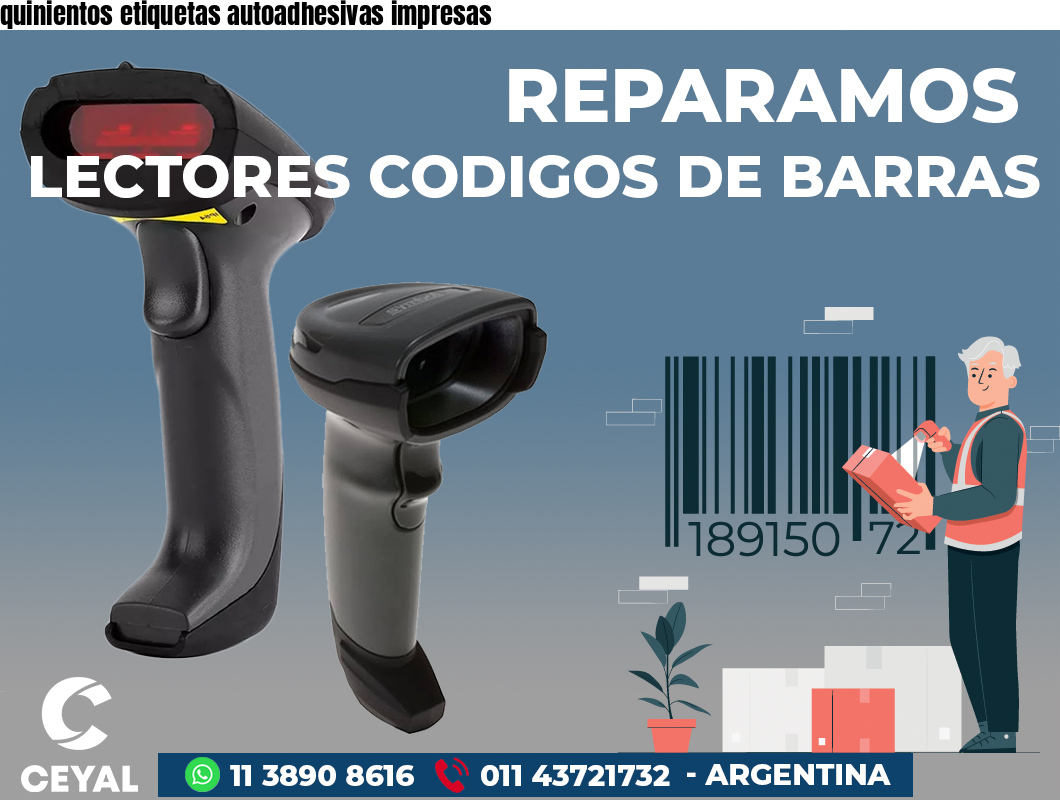 quinientos etiquetas autoadhesivas impresas