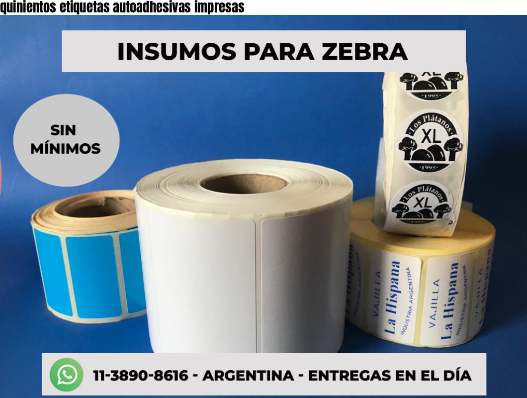 quinientos etiquetas autoadhesivas impresas