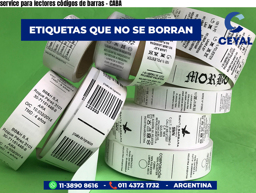 service para lectores códigos de barras - CABA