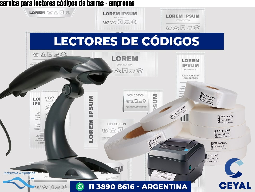 service para lectores códigos de barras - empresas