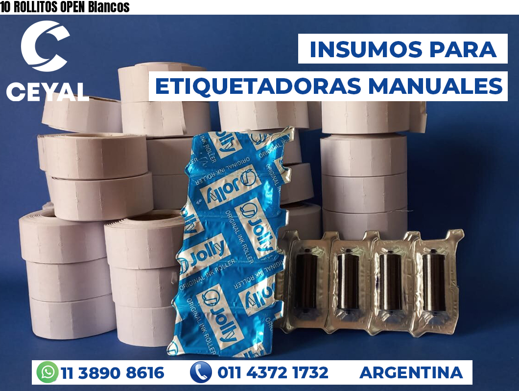 10 ROLLITOS OPEN Blancos