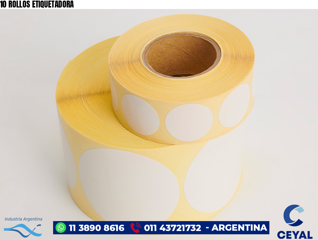 10 ROLLOS ETIQUETADORA
