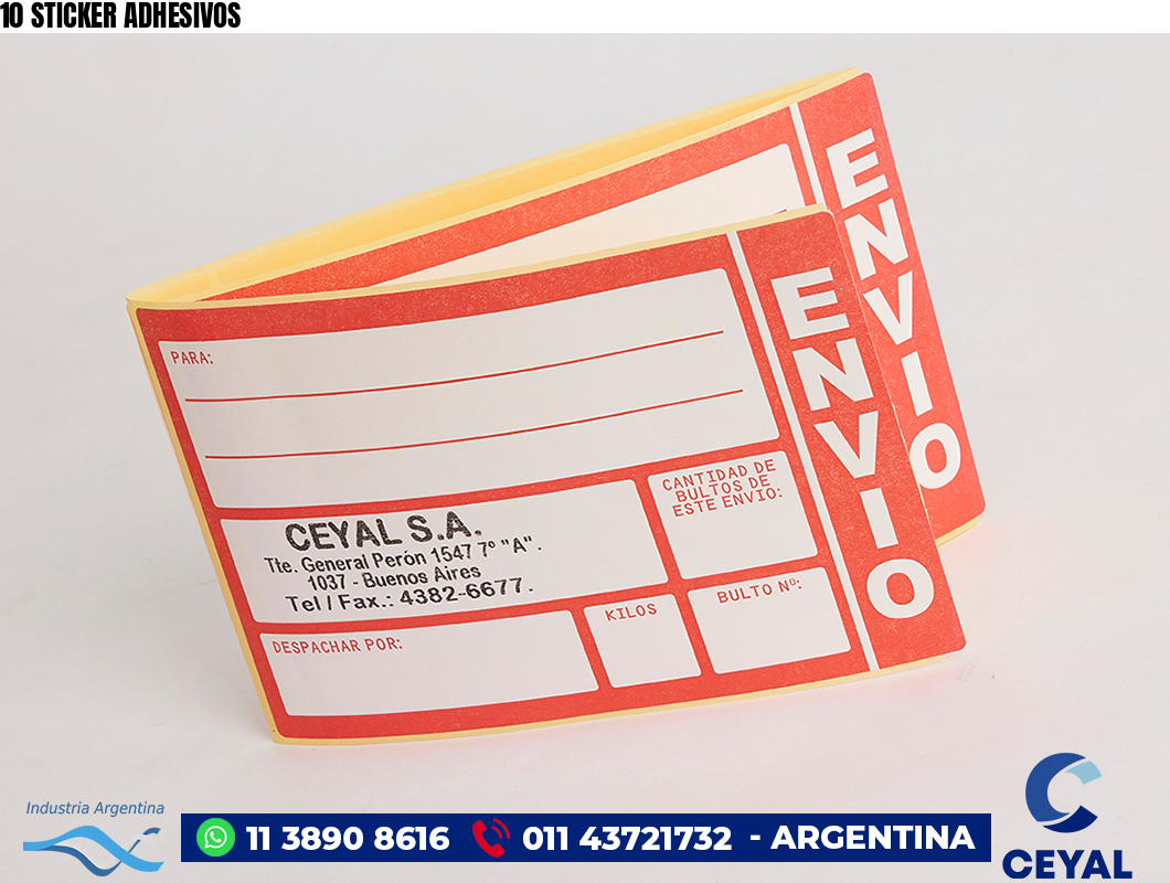 10 STICKER ADHESIVOS